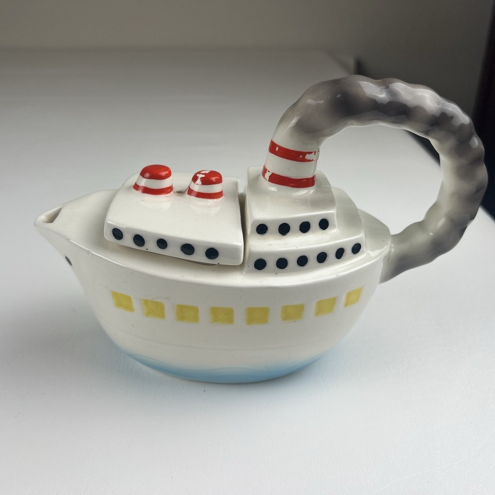 Cruise Ship Cookie Jar RARE Japan Vintage -Preowned